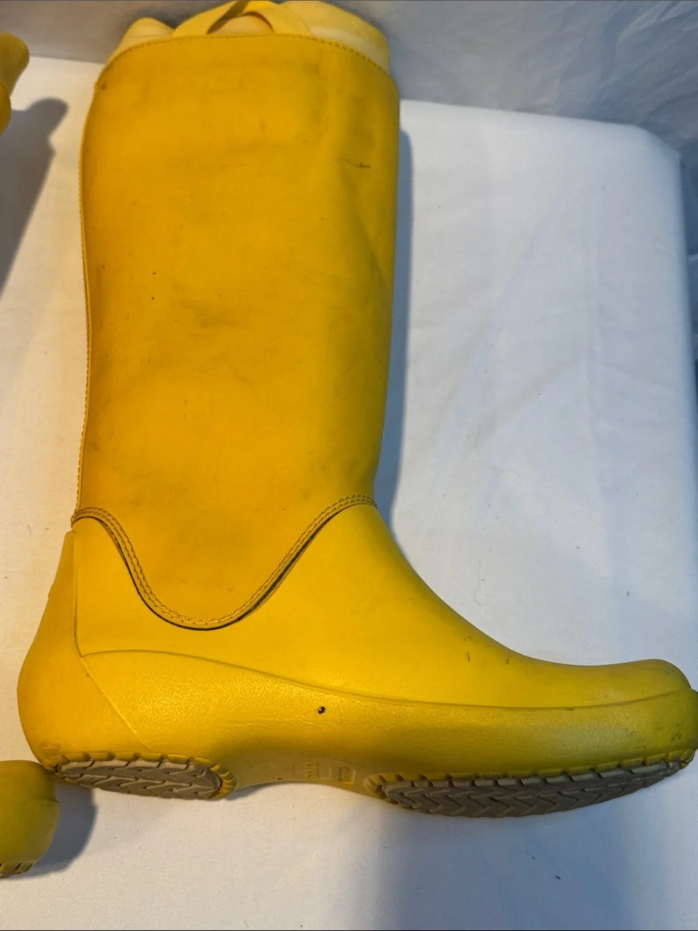 CROCS Tall Yellow Waterproof Rain Boots